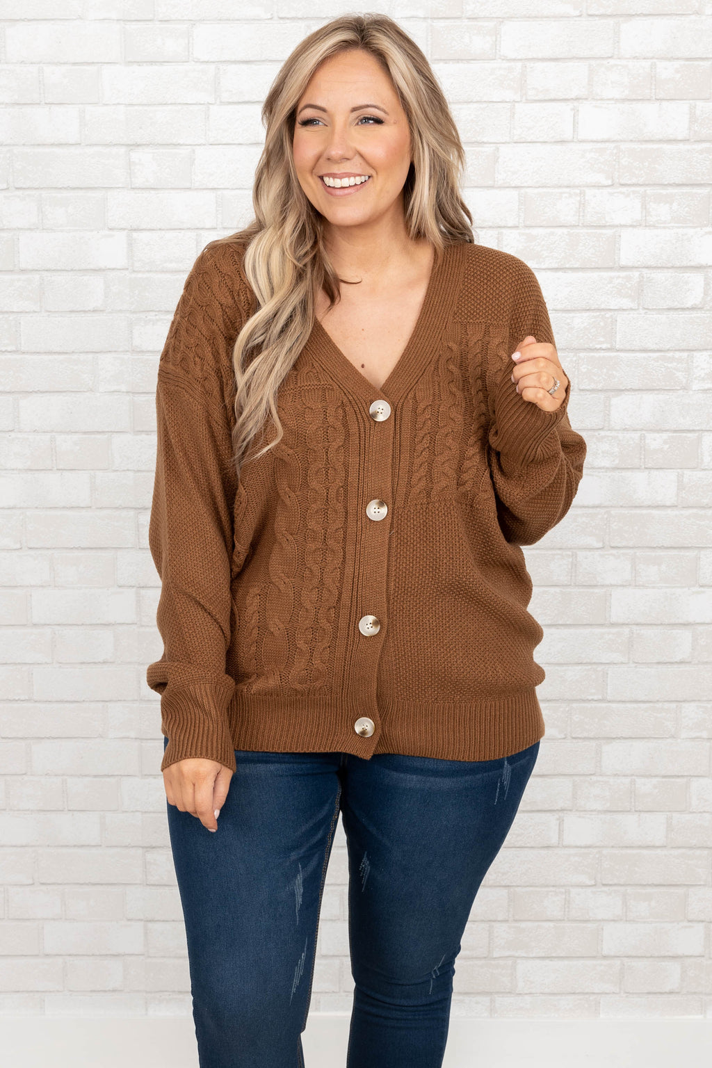 Cozy And Cute Cardigan, Brown – Chic Soul