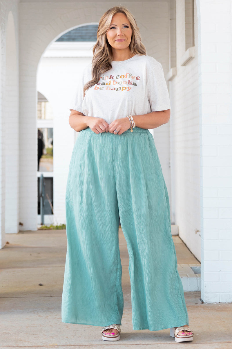 Cute And Comfortable Pants, Sage – Chic Soul