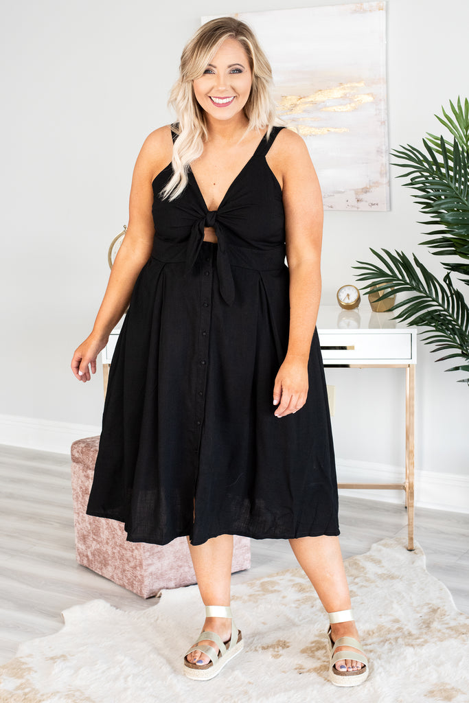 Effortlessly Elegant Dress, Black – Chic Soul