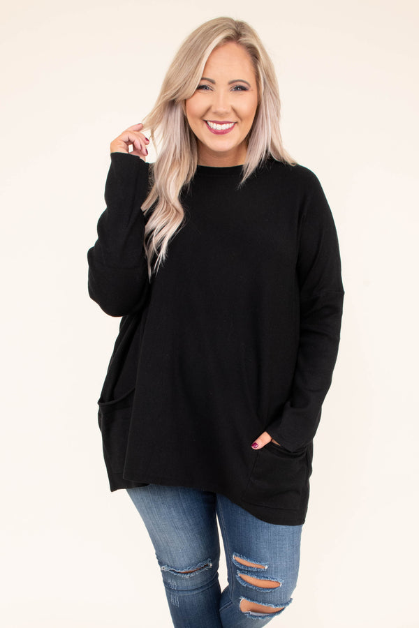 Snow Whispers Tunic, Black – Chic Soul