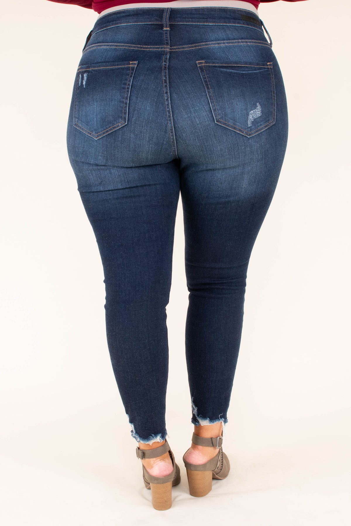 Plus Size Women's Distressed Jeans | Symbol Of Status Jeans | Chic Soul
