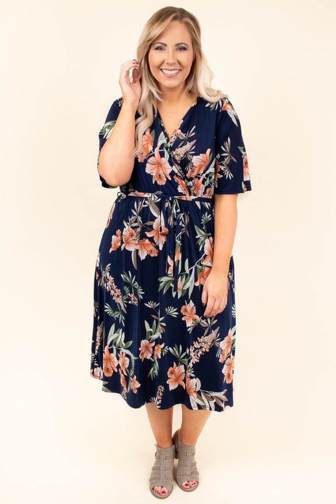 Traveling West Dress, Navy – Chic Soul