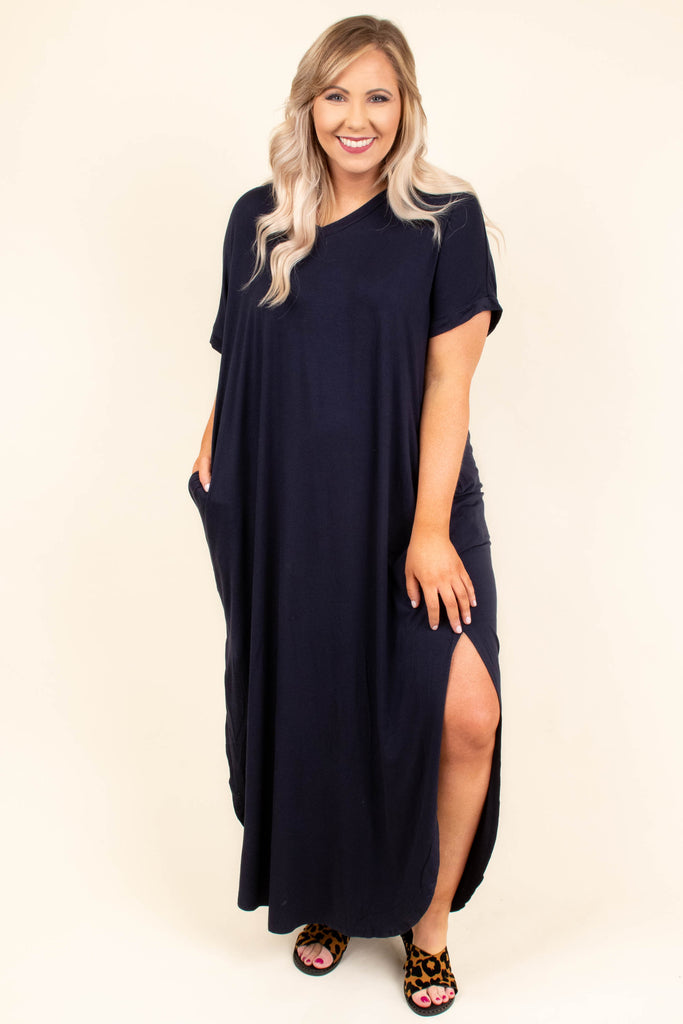 Flow With it Maxi, Navy – Chic Soul