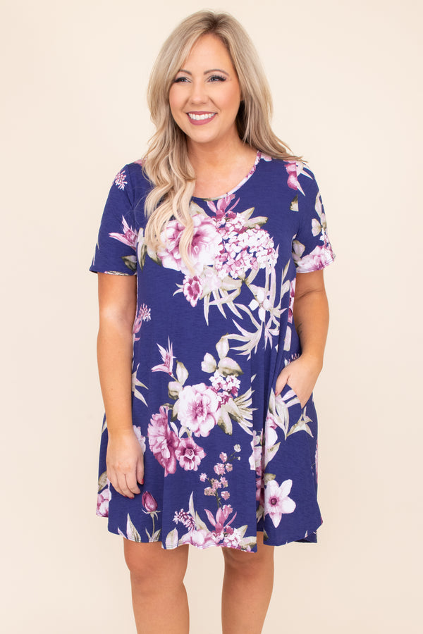 What Grows Around Dress, Navy
