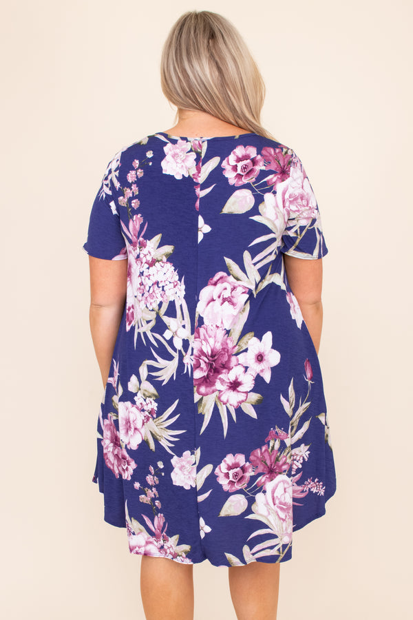 What Grows Around Dress, Navy