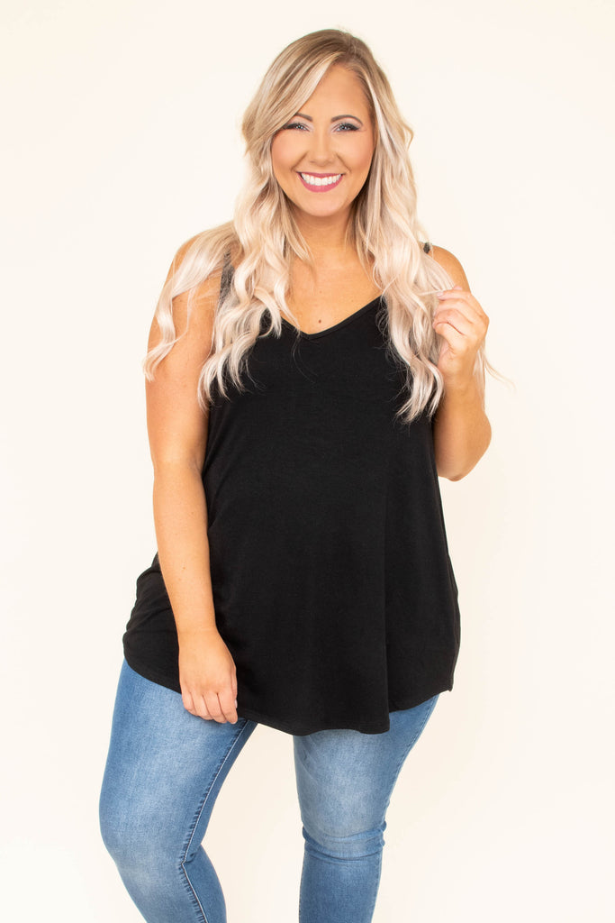 Warm From The Sun Tank, Black – Chic Soul