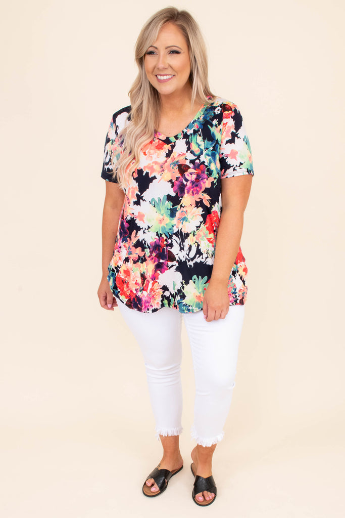 Lily Pad Top, Black-Orange – Chic Soul