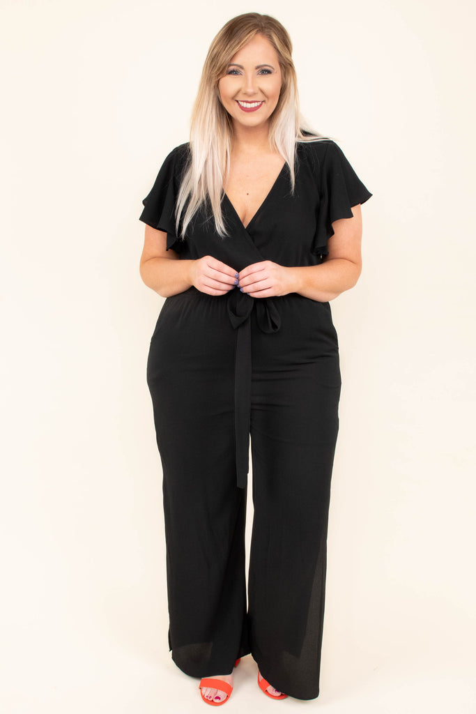 Try Not To Stare Jumpsuit, Black – Chic Soul