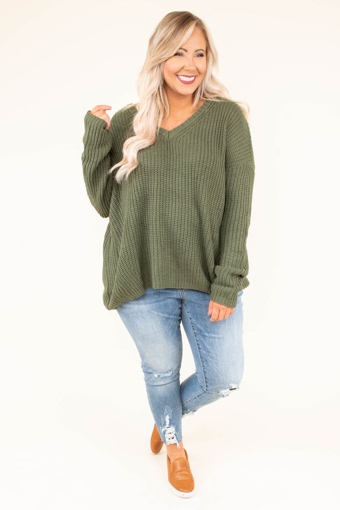By Far The Best Sweater, Olive – Chic Soul