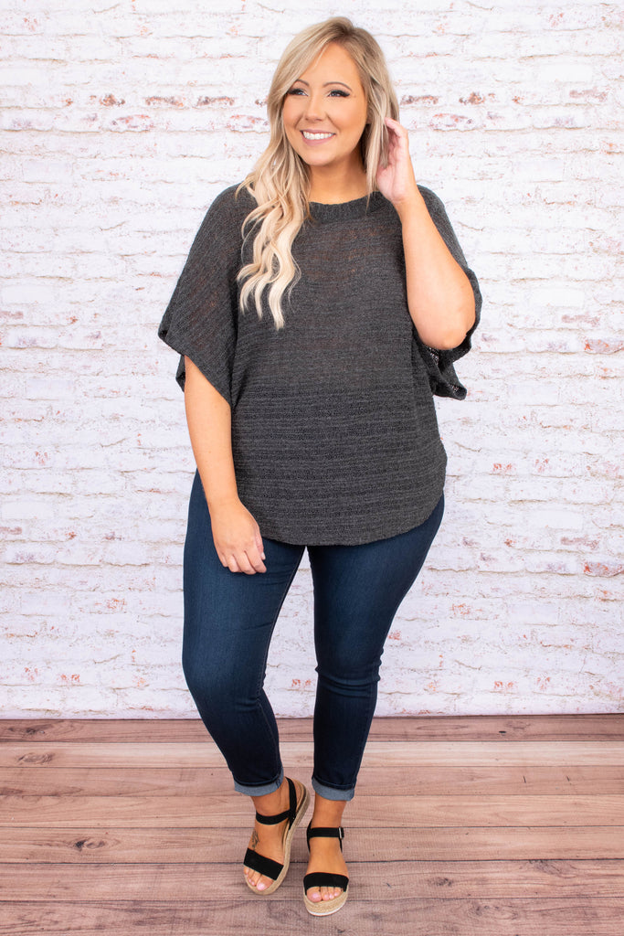 Master Plan Top, Charcoal – Chic Soul