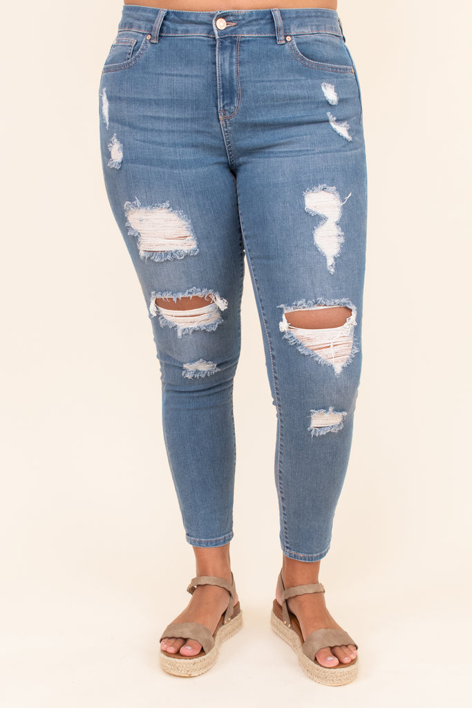 The Newest Trend Skinny Jeans, Light Wash – Chic Soul