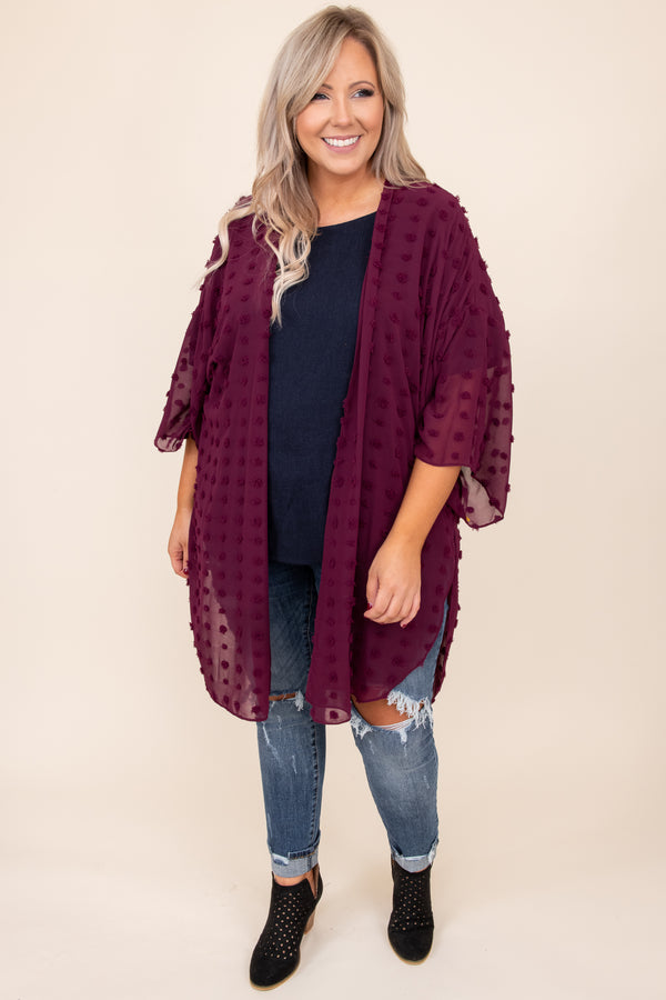 top, cardigan, red, polka dot, long sleeve, fall, winter, layer