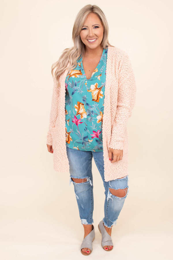 Light deals peach cardigan