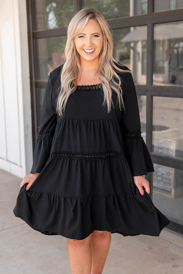 casual black dress plus size