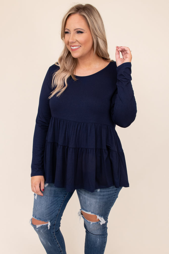 Closer To Me Top, Navy – Chic Soul