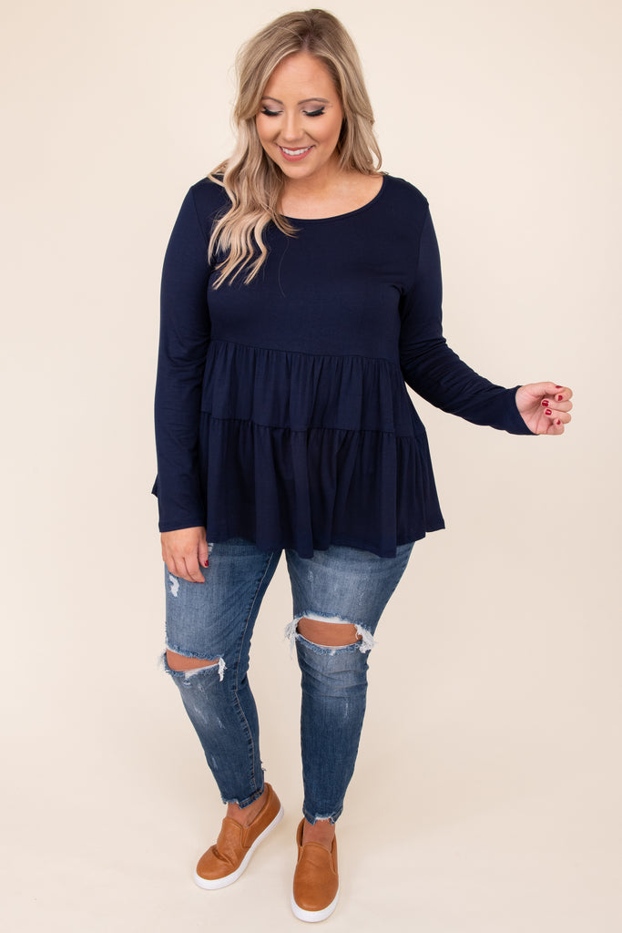 Closer To Me Top, Navy – Chic Soul