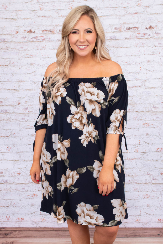Just Too Sweet Dress, Navy – Chic Soul