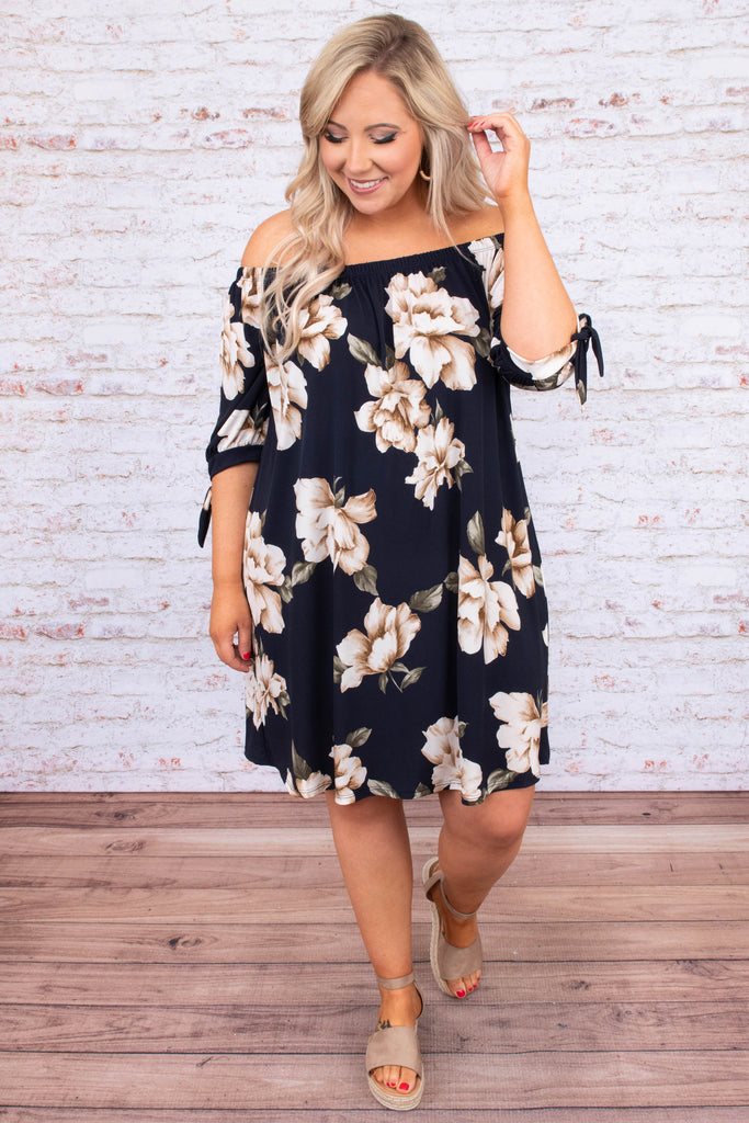 Just Too Sweet Dress, Navy – Chic Soul