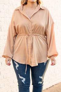 For The Weekend Blouse, Coffee – Chic Soul