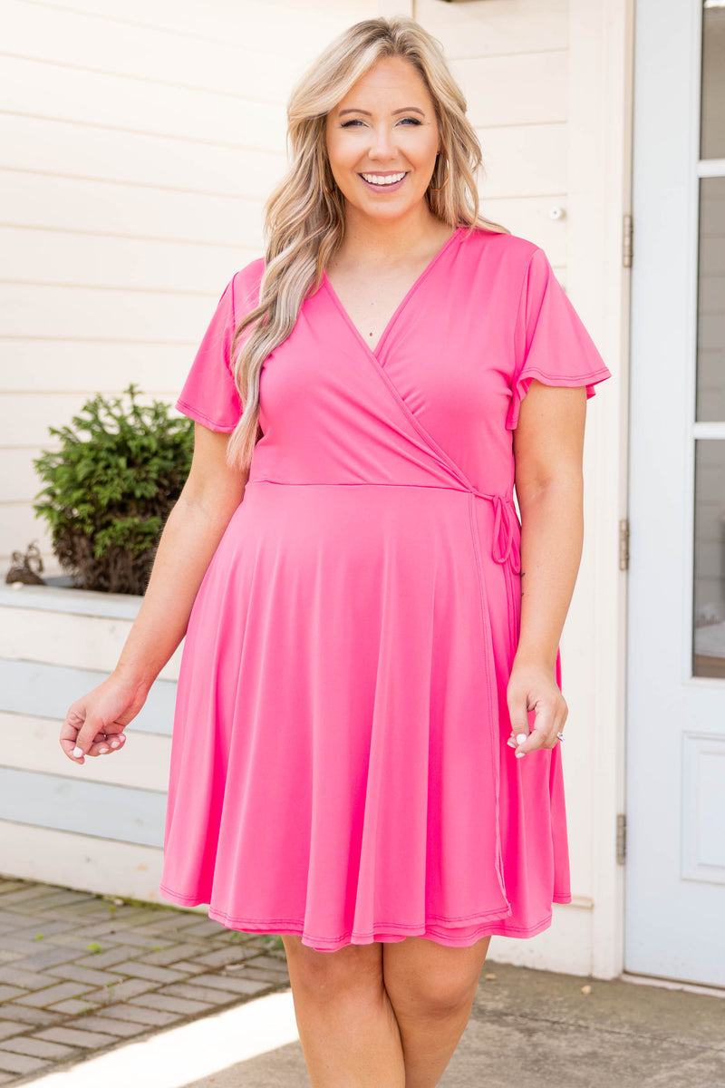 Women's Four Page Letter Dress, Pink