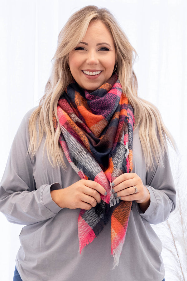 Four Seasons Scarf, Navy