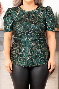 Irresistible Glamour Top, Emerald Green – Chic Soul