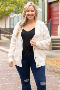 Plus size deals cream cardigan