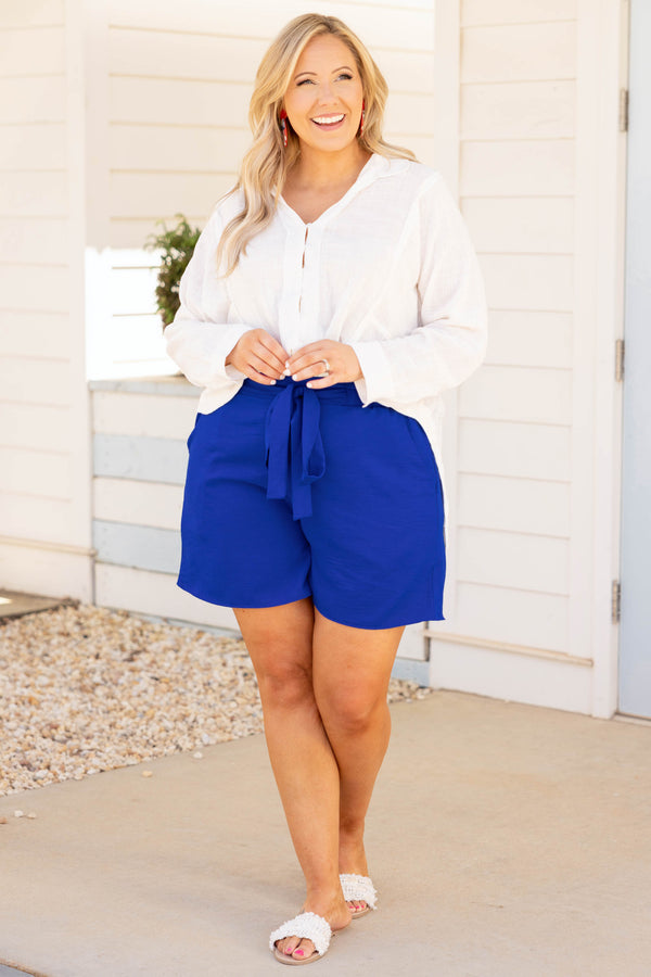 Chic Soul plus size clothing, solid white long sleeve top with collared neckline