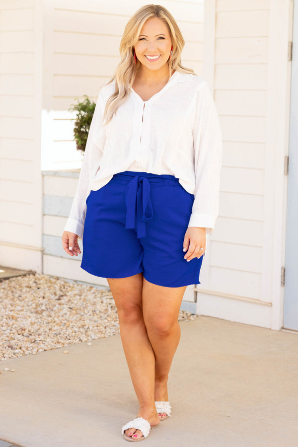 Chic Soul plus size clothing, solid white long sleeve top with collared neckline