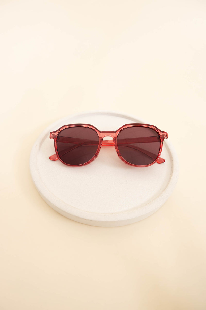 Chic Red Sunglasses Sweet And Sassy Sunglasses - Red | Fashion Nova main image 3