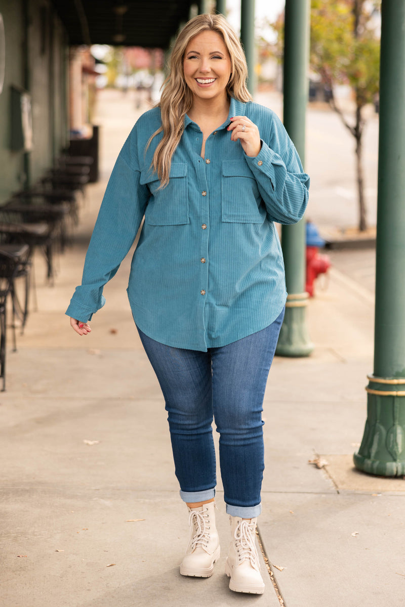 Plus size blue shop jean half jacket