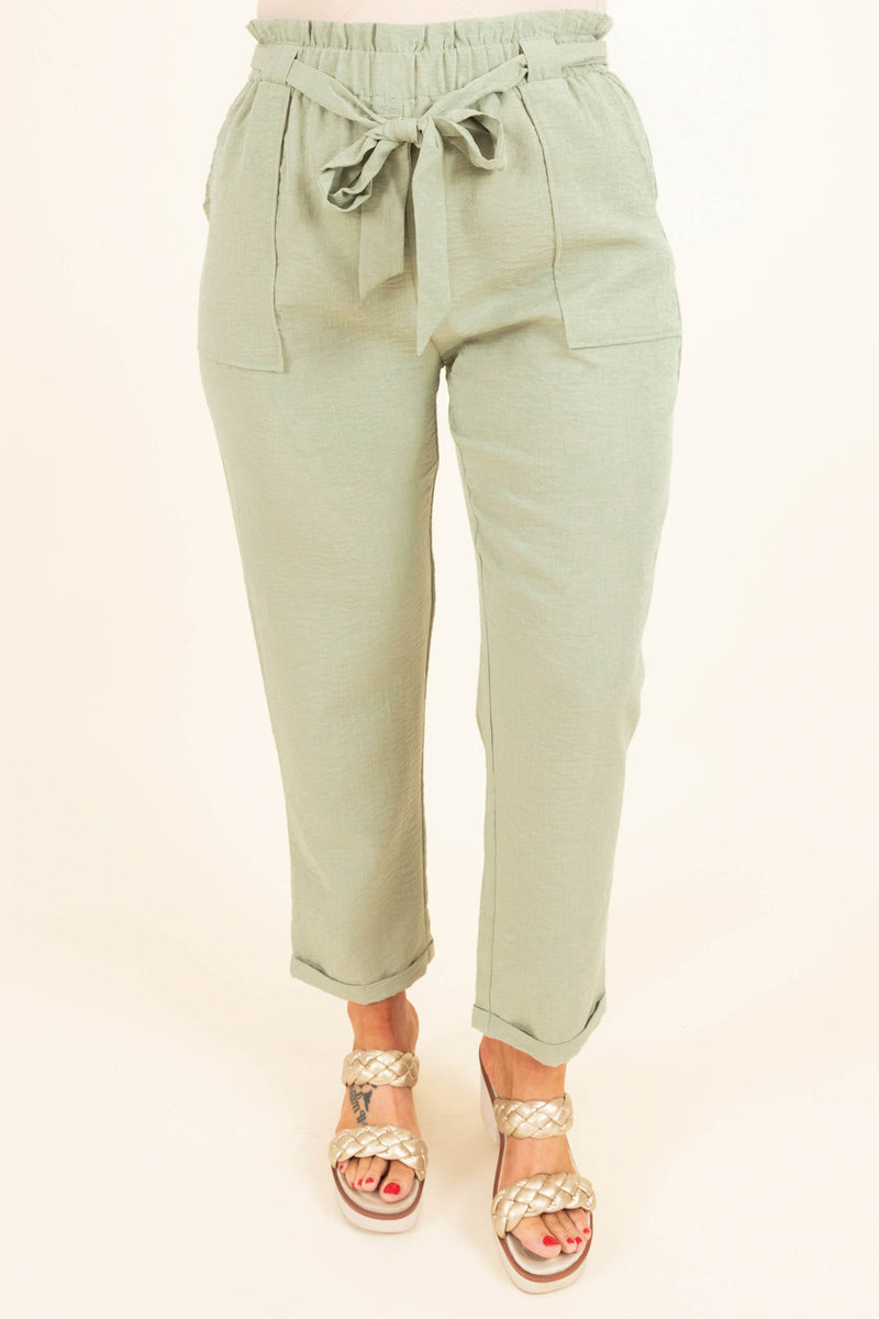 Nice For Once Pants, Sage – Chic Soul