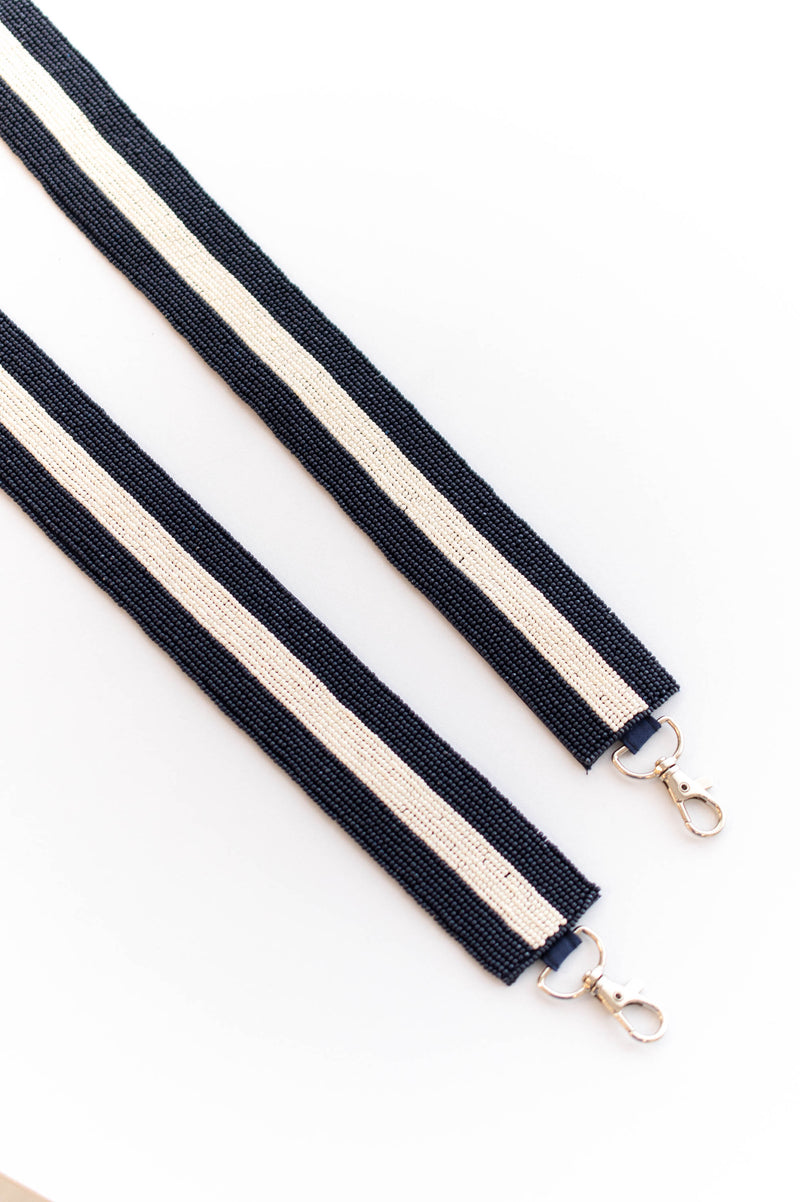 Black and White Stripe Strap One Size / Black/White Stripe