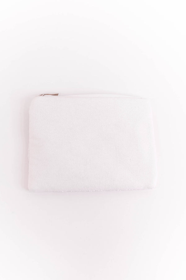 Chic Soul plus size clothing, white beaded and multi colored 'party' pouch