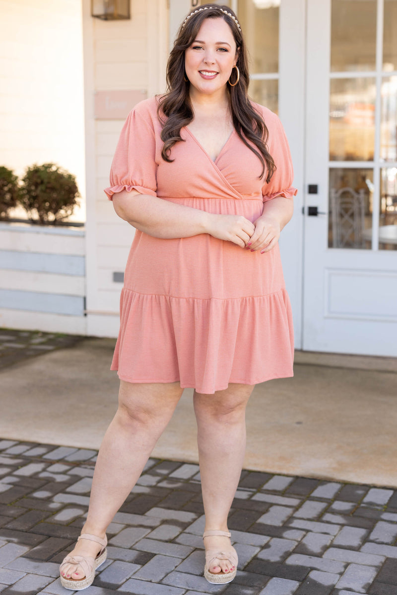 Women's Popping Queen Dress, Pink | Size: 1X By Chic Soul Women's Popping Queen Dress, Pink | Size: 1X By Chic Soul