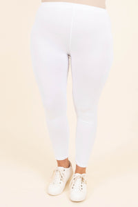  Plus Size White Leggings