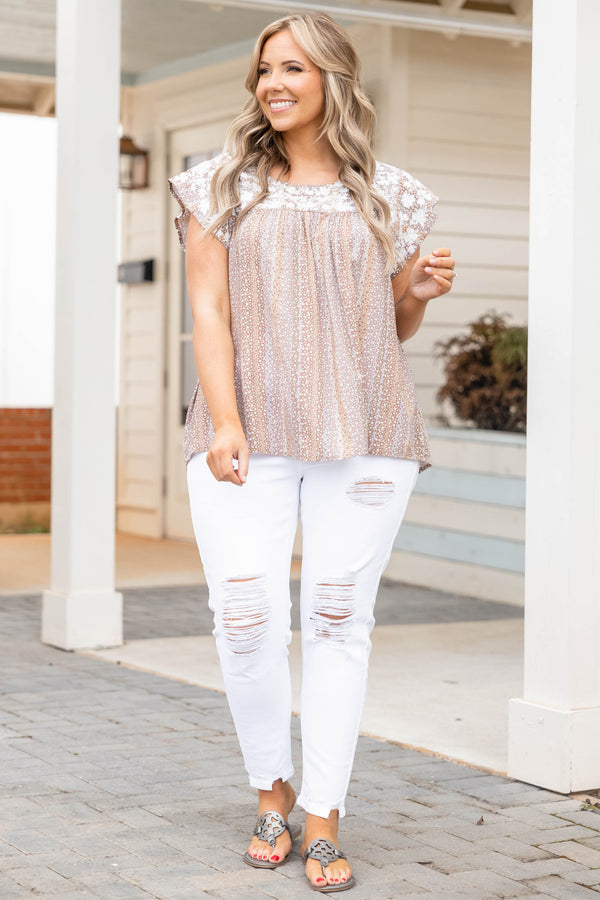 Chic Soul plus size clothing, white distressed jeans
