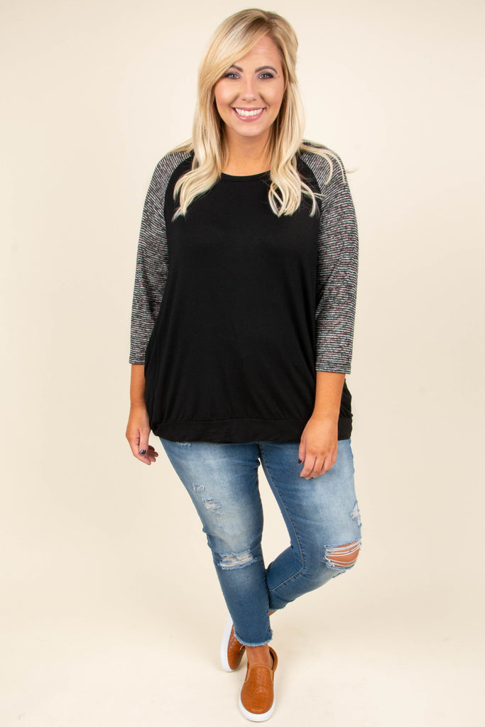 Chilly Afternoons Top, Black – Chic Soul