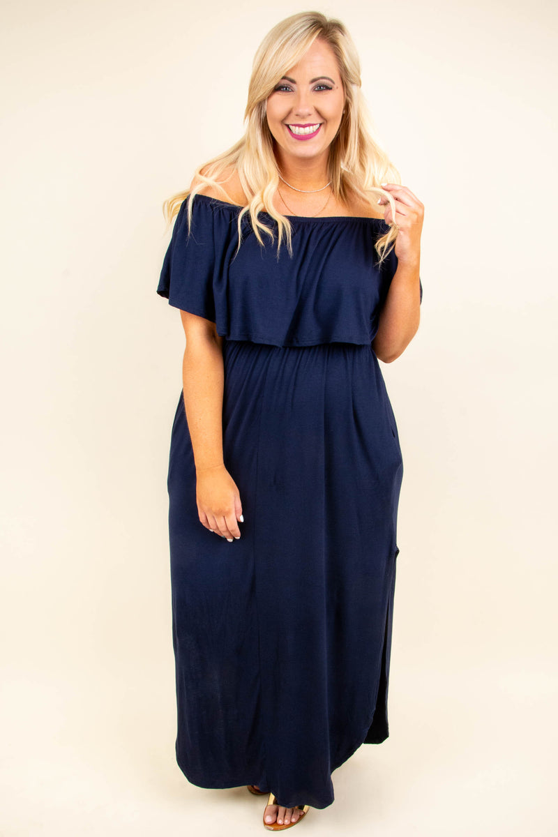 By The Boardwalk Maxi Dress, Navy – Chic Soul