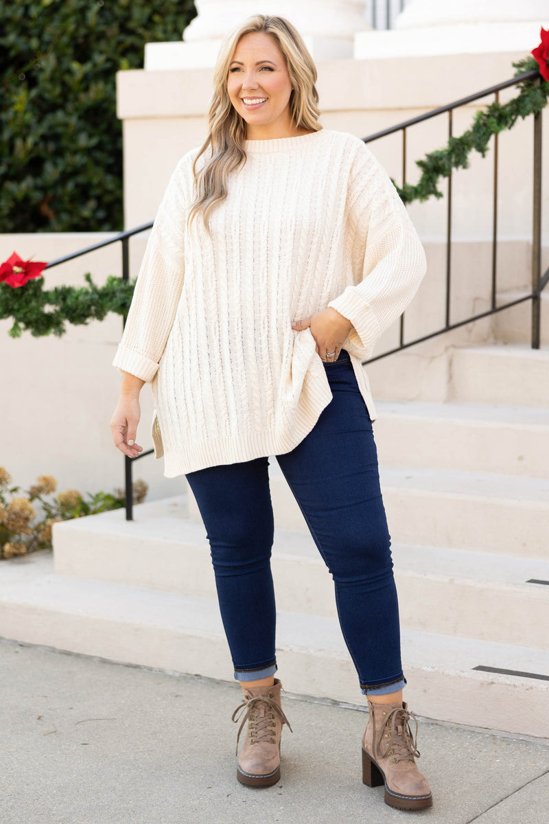 Saturday Afternoon Sweater, Ivory – Chic Soul