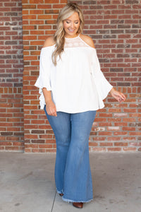 Flowy Cold Shoulder Top