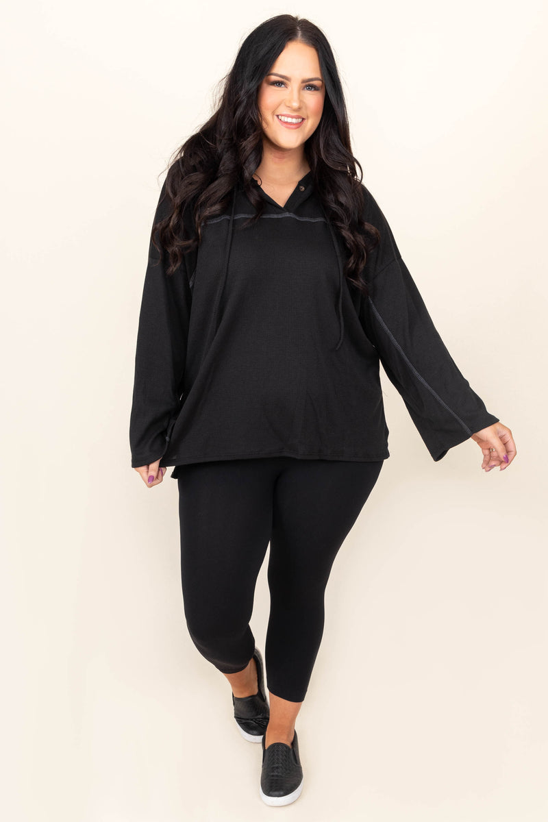 Shirts For Women Trendy Plus Size Fashion Long Sleeve Solid Hoodie