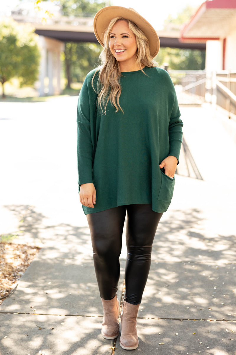 Send Your Approval Tunic, Hunter Green – Chic Soul