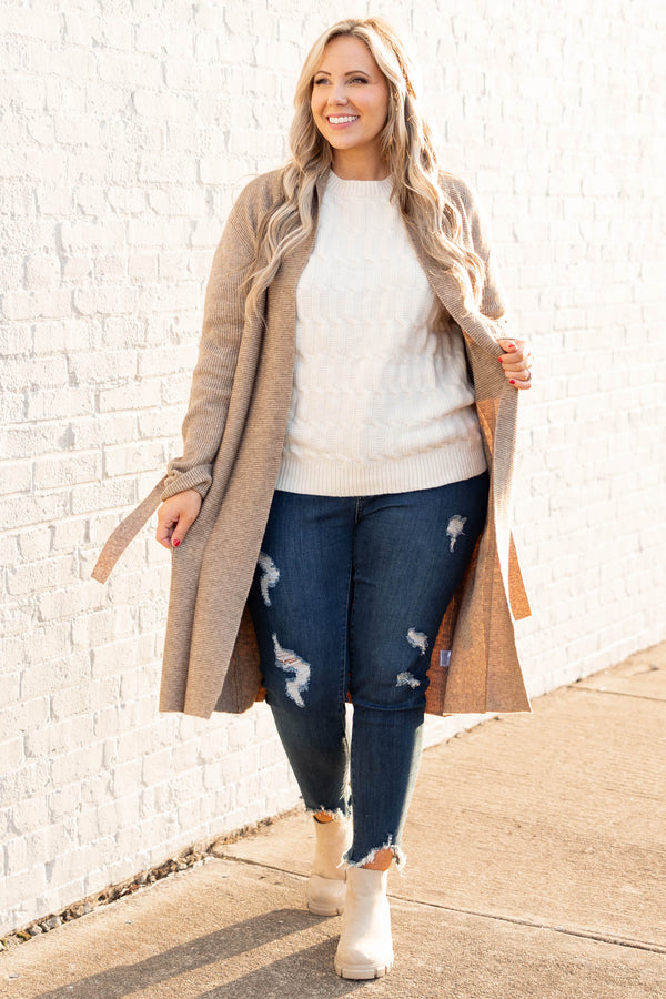 Oatmeal cardigan outfit sale