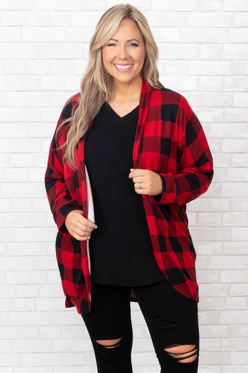 She's The Winner Cardigan, Red - Main Image