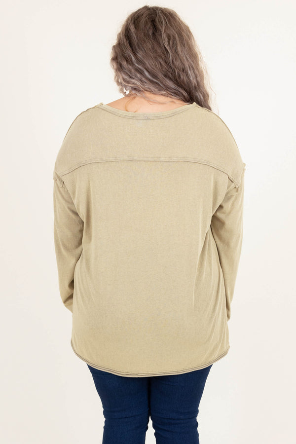 Simple Lifestyle Top, Olive