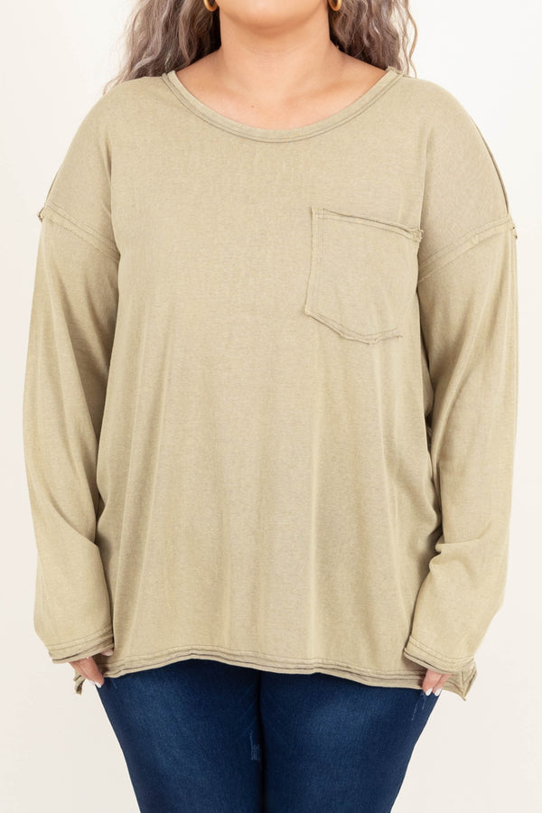 Simple Lifestyle Top, Olive