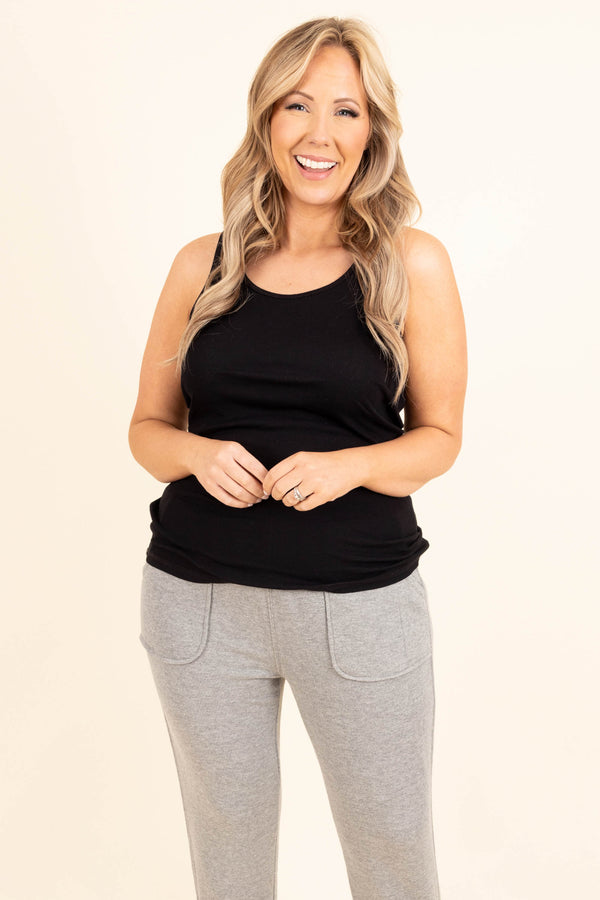 Simple Woman Tank, Black