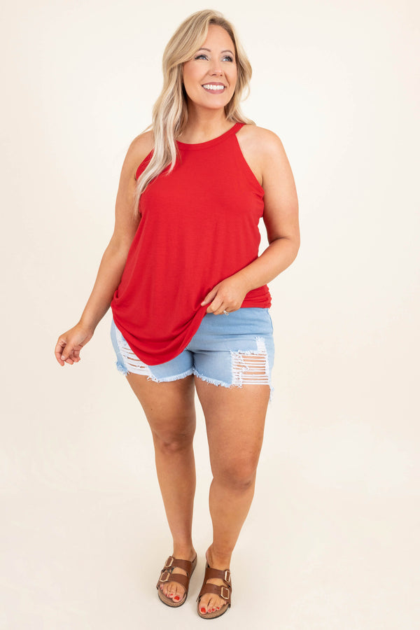 Chic Soul plus size clothing, blue denim distressed high waisted shorts