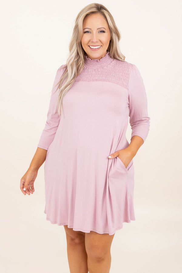 Women's Simply Southern Dress, Pink | Size: 1X By Chic Soul Women's Simply Southern Dress, Pink | Size: 1X By Chic Soul